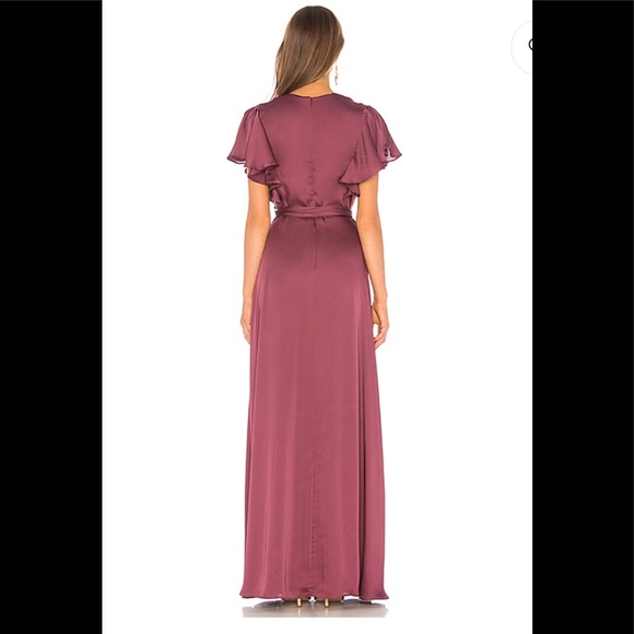 Jill stuart ruffle satin gown in pandora - Picture 3 of 3